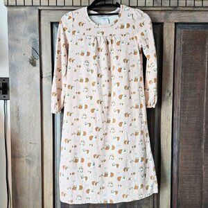 Mini Boden Pink Nightgown Long Sleeve With Guinea Pig Design 8-9 Years